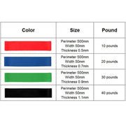 Colorful Elastic Resistance Bands 4 Pcs Set - Blue Force Sports