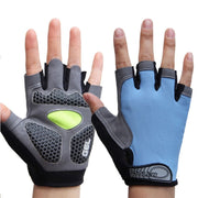 Gel Padded Half Finger Sports Gloves - Blue Force Sports