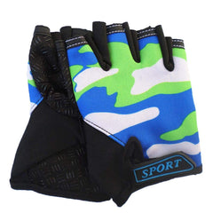 Kid's Camouflage Pattern Sport Gloves - Blue Force Sports
