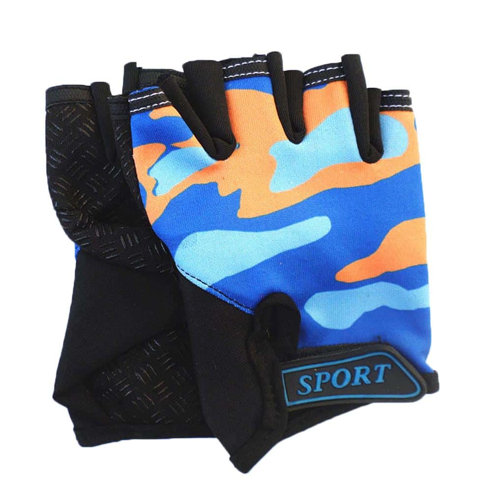 Kid's Camouflage Pattern Sport Gloves - Blue Force Sports