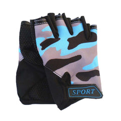 Kid's Camouflage Pattern Sport Gloves - Blue Force Sports