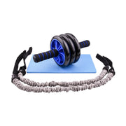 AB Wheels Roller with Resistance Band - Blue Force Sports
