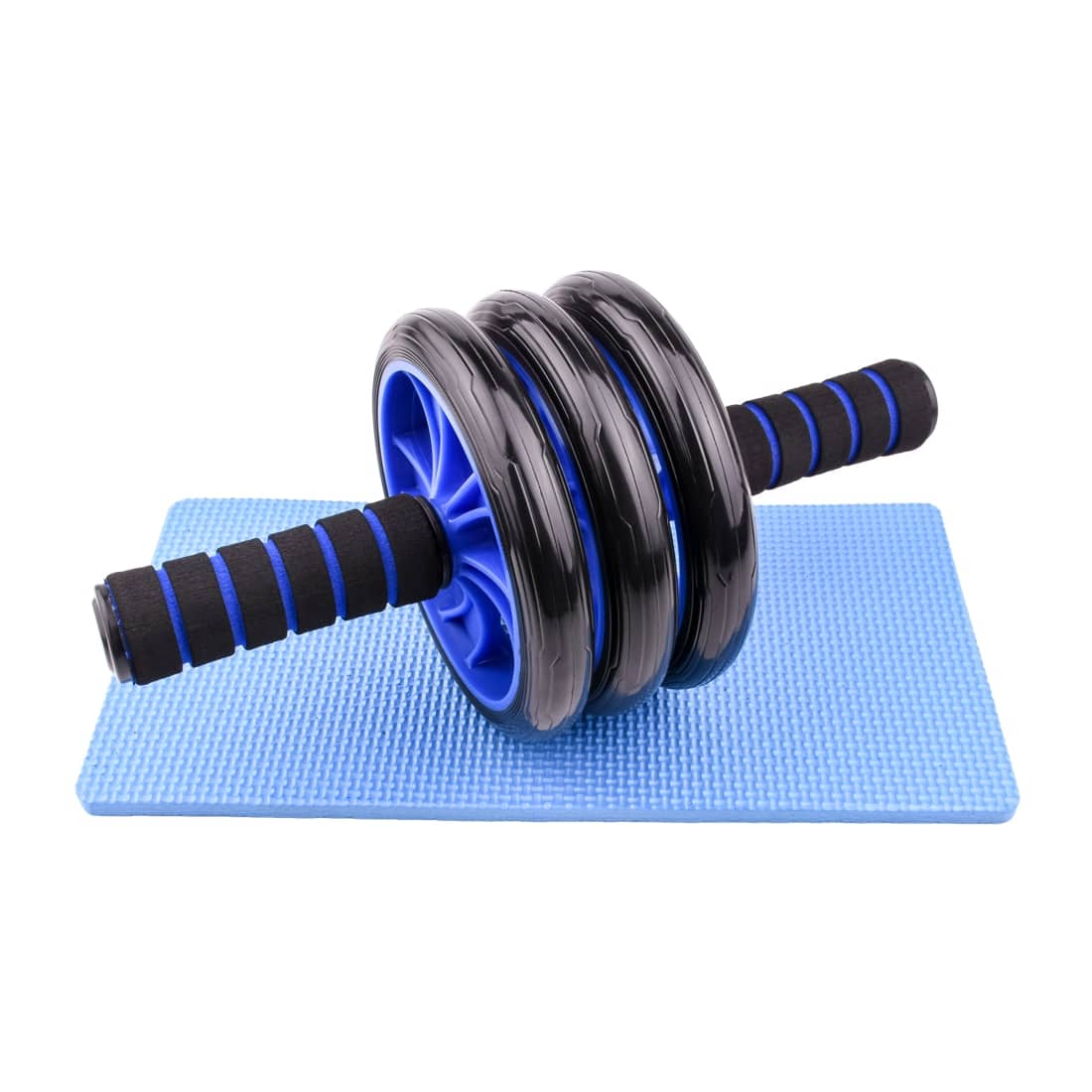 AB Wheels Roller with Resistance Band - Blue Force Sports