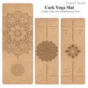 Natural Cork Yoga Mat - Blue Force Sports