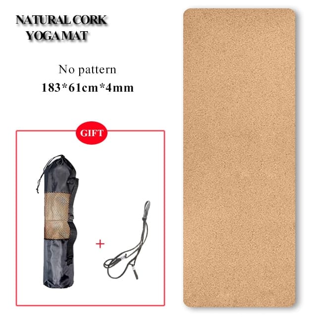 Natural Cork Yoga Mat - Blue Force Sports