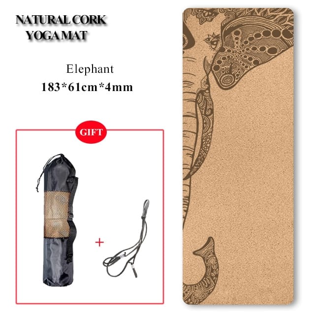 Natural Cork Yoga Mat - Blue Force Sports