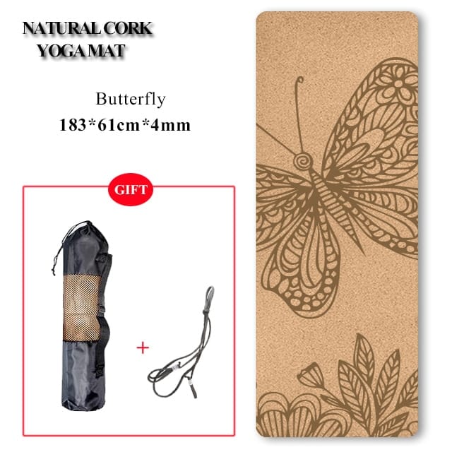 Natural Cork Yoga Mat - Blue Force Sports