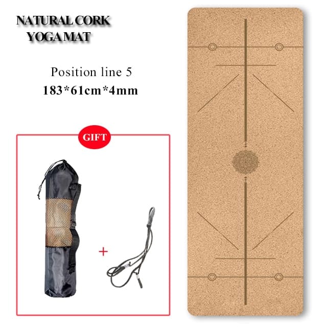 Natural Cork Yoga Mat - Blue Force Sports