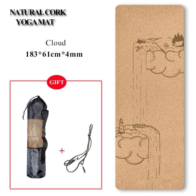 Natural Cork Yoga Mat - Blue Force Sports