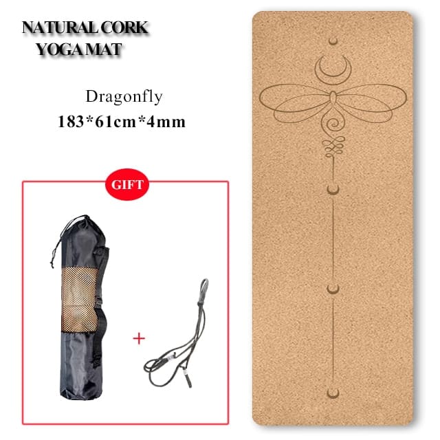 Natural Cork Yoga Mat - Blue Force Sports