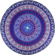 Chiffon Round Yoga Mat Blanket in Boho Style - Blue Force Sports