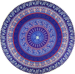 Chiffon Round Yoga Mat Blanket in Boho Style
