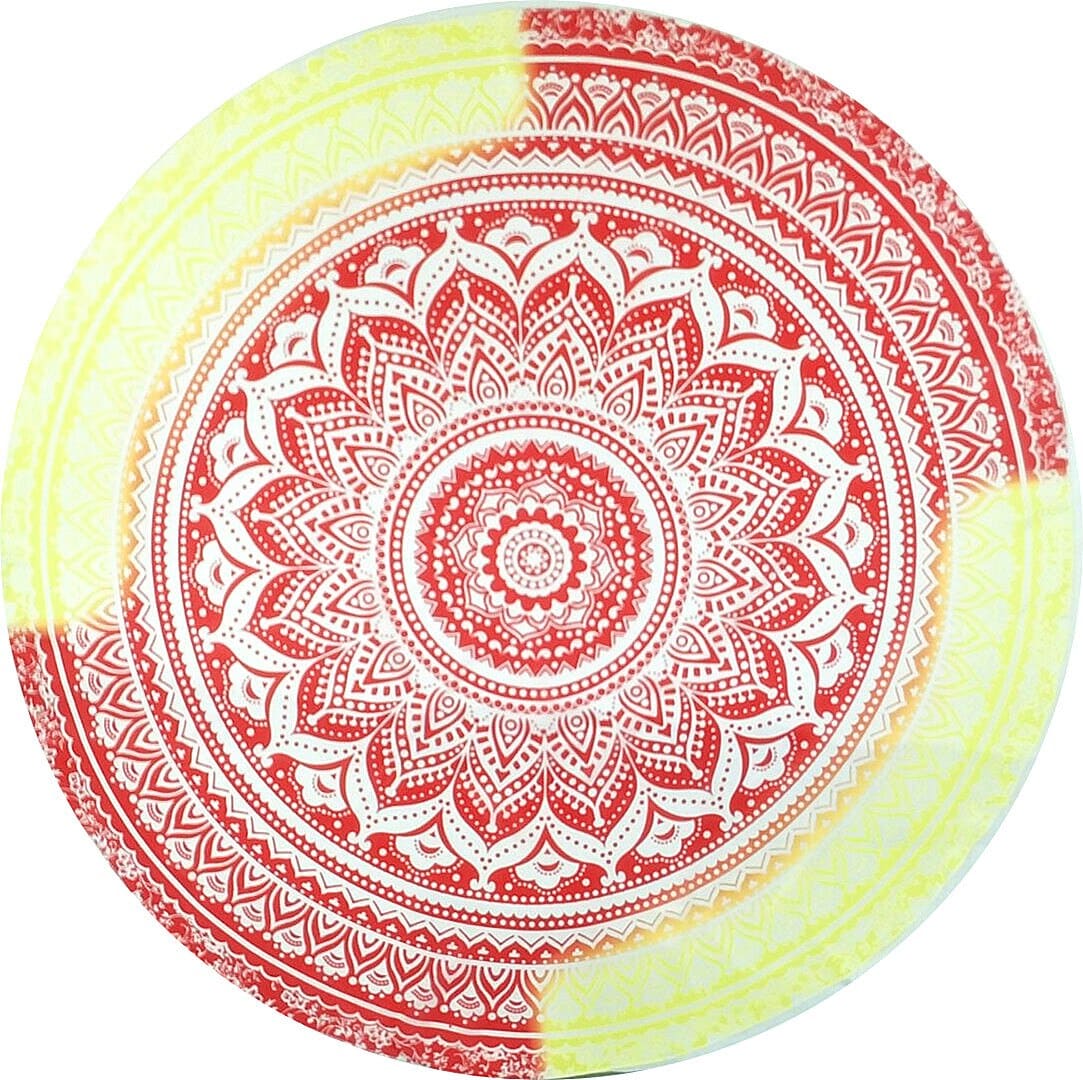 Chiffon Round Yoga Mat Blanket in Boho Style - Blue Force Sports