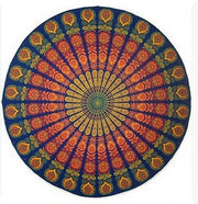 Chiffon Round Yoga Mat Blanket in Boho Style - Blue Force Sports