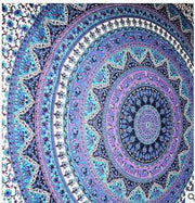 Chiffon Round Yoga Mat Blanket in Boho Style - Blue Force Sports