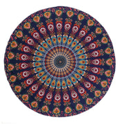 Chiffon Round Yoga Mat Blanket in Boho Style - Blue Force Sports
