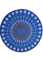 Chiffon Round Yoga Mat Blanket in Boho Style - Blue Force Sports