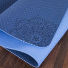 6 mm Patterned Yoga Mat with Bag - Blue Force Sports