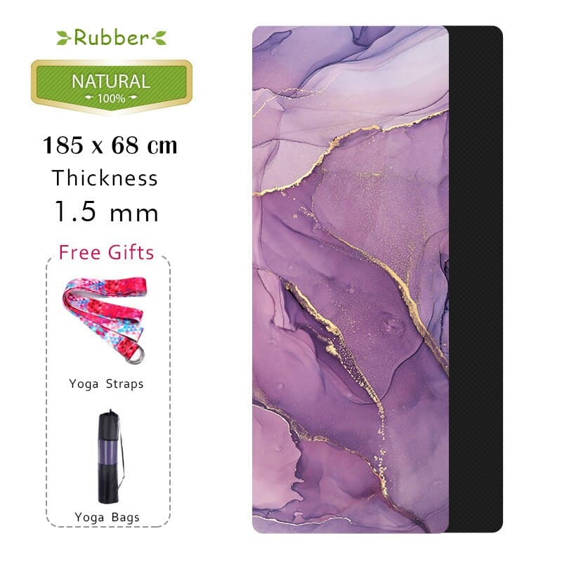 Marble Pattern Yoga Mat - Blue Force Sports