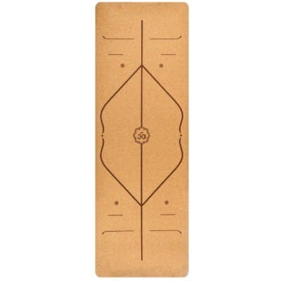 Cork Coated Patterned Yoga Mat