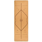 Cork Coated Patterned Yoga Mat - Blue Force Sports