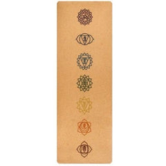 Cork Coated Patterned Yoga Mat