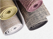 Thick Natural Linen Coated Yoga Mat - Blue Force Sports