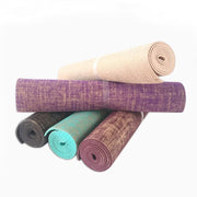 Thick Natural Linen Coated Yoga Mat - Blue Force Sports
