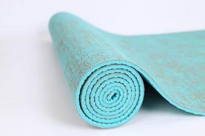 Thick Natural Linen Coated Yoga Mat - Blue Force Sports