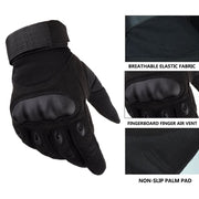 Motorcycle Gloves with Touch Screen - Blue Force Sports