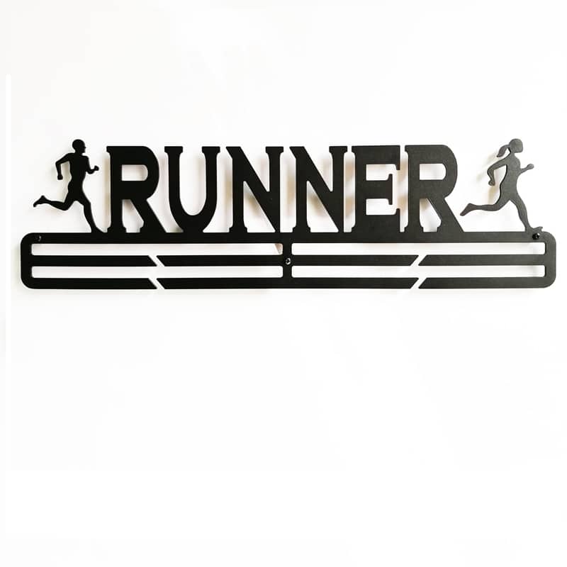 Durable Medal Hanger with Runner Print - Blue Force Sports