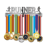 Durable Medal Hanger with Runner Print - Blue Force Sports