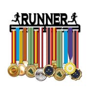 Durable Medal Hanger with Runner Print - Blue Force Sports