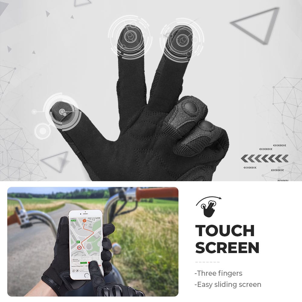 Motor Gloves with Touch Screen - Blue Force Sports