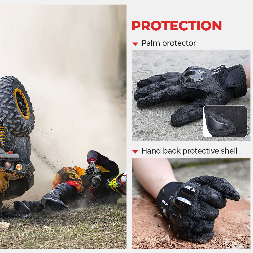 Motor Gloves with Touch Screen - Blue Force Sports