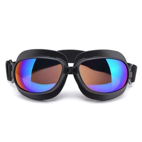 Motorcycle Retro Goggles - Blue Force Sports