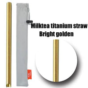 Camping Titanium Straws with Cleaner Brush - Blue Force Sports