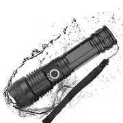 Powerful Black LED Flashlight with Zoom - Blue Force Sports