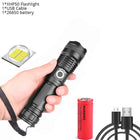 Powerful Black LED Flashlight with Zoom - Blue Force Sports