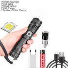 Powerful Black LED Flashlight with Zoom - Blue Force Sports