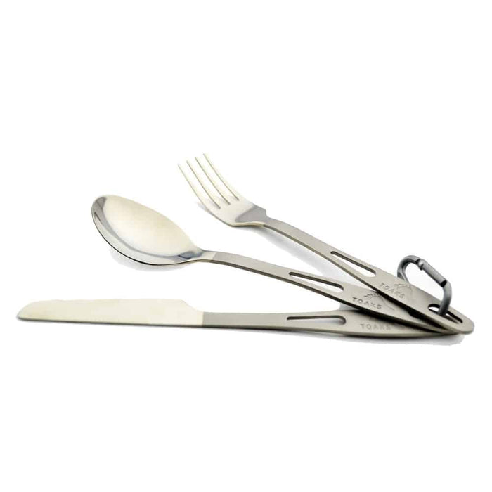 Titanium Camping Cutlery Set with Buckle - Blue Force Sports
