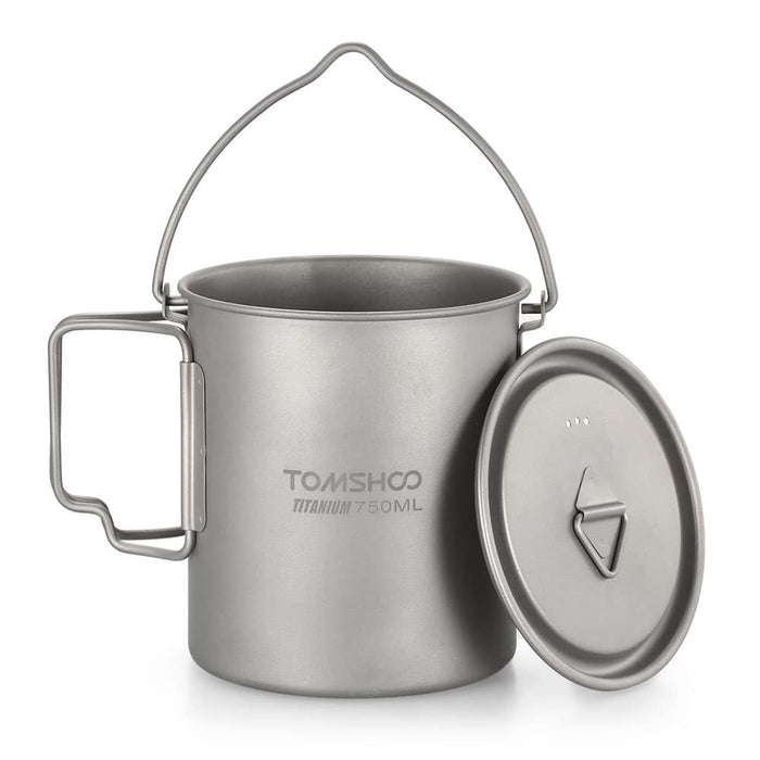 Foldable Titanium Pot for Camping 0.75 L - Blue Force Sports