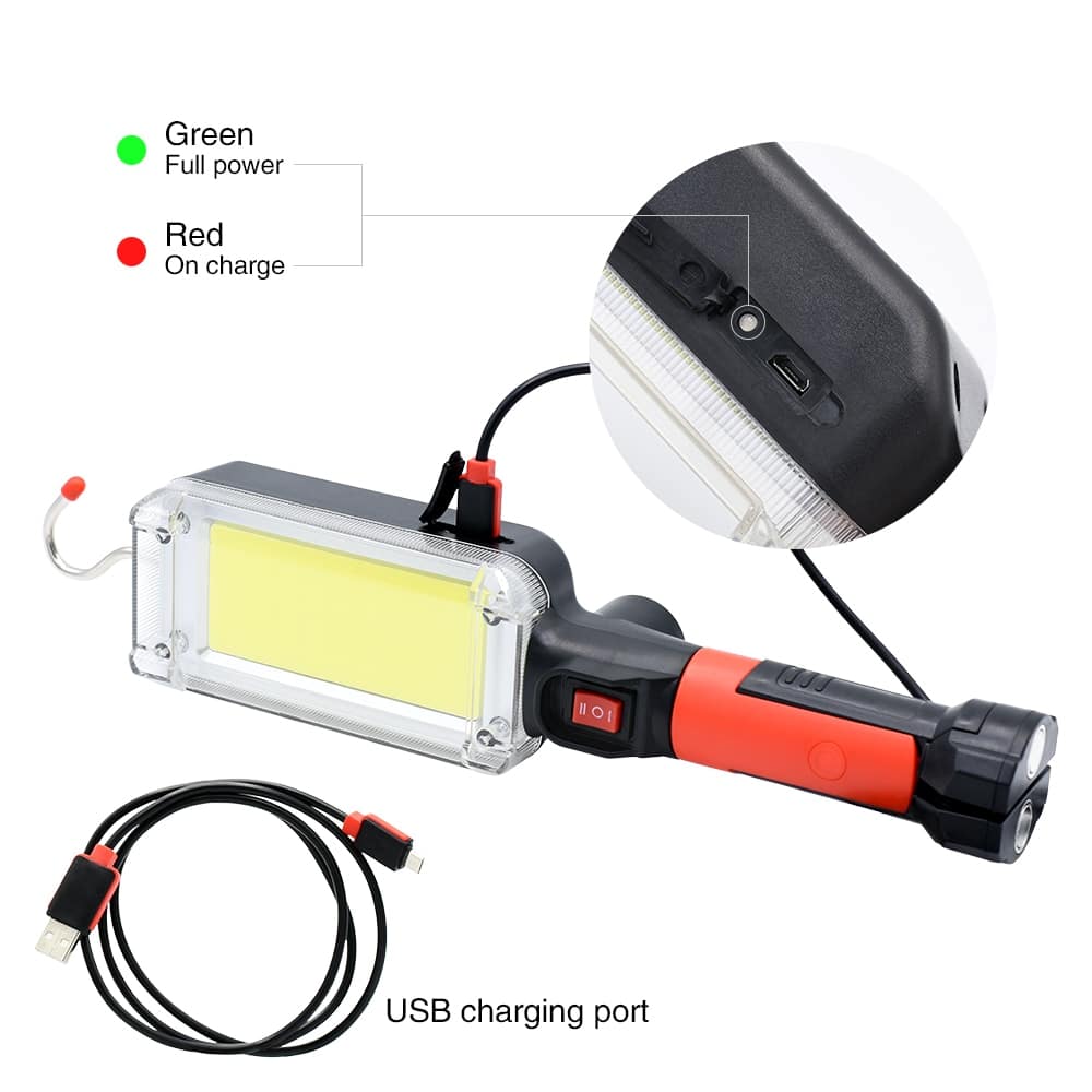 8000LM Portable Rechargeable LED Light - Blue Force Sports