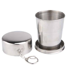 Folding Stainless Steel Camping Cup - Blue Force Sports