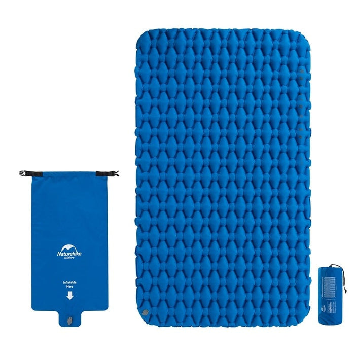 Double Outdoor Camping Pad with Air Bag - Blue Force Sports