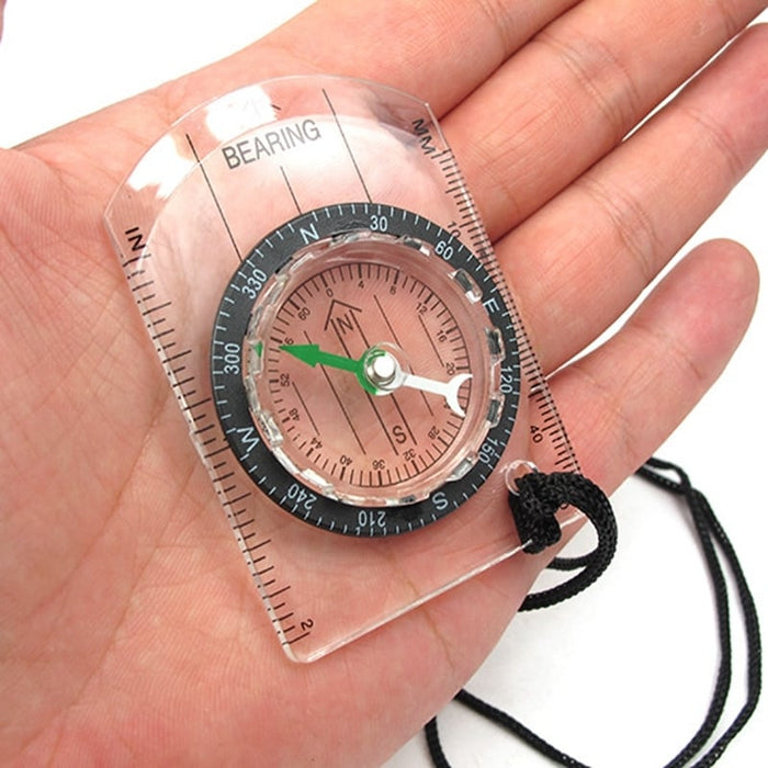 Transparent Portable Compass for Travel - Blue Force Sports