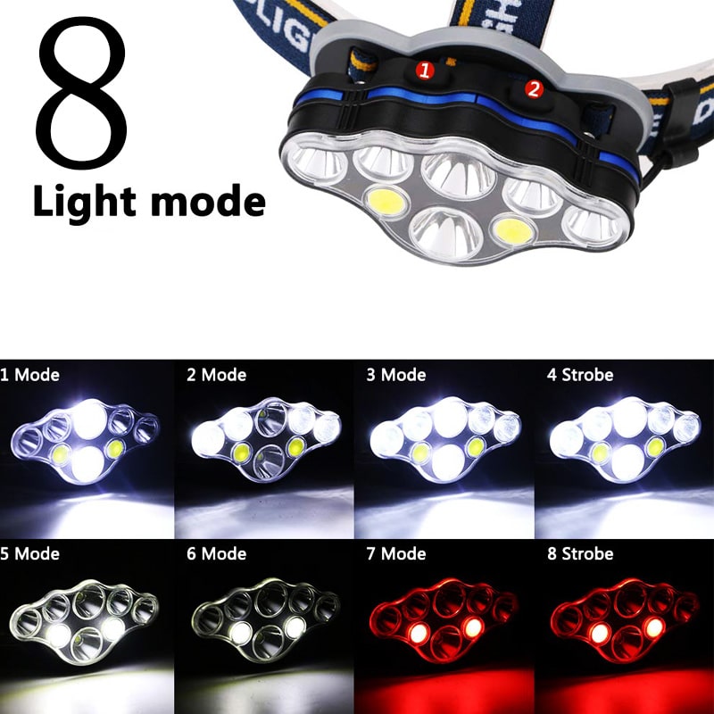 Rechargeable Night Fishing LED Headlamp - Blue Force Sports