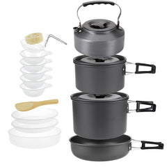 Aluminium Camping Cookware Set - Blue Force Sports
