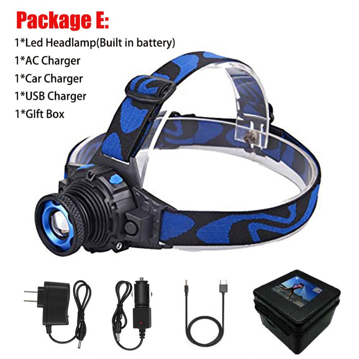 Waterproof High Brightness LED Headlamp for Night Fishing - Blue Force Sports