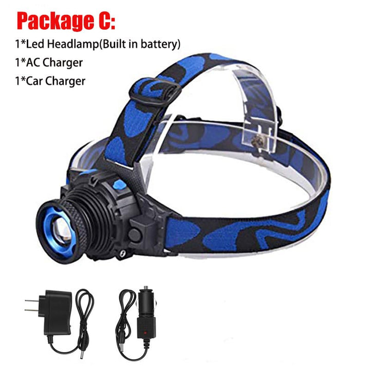 Waterproof High Brightness LED Headlamp for Night Fishing - Blue Force Sports